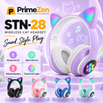 STN-28 Wireless Cat Ear Headset with Colorful LED Lights