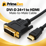 DVI-D 24+1 to HDMI Male-to-Male Cable