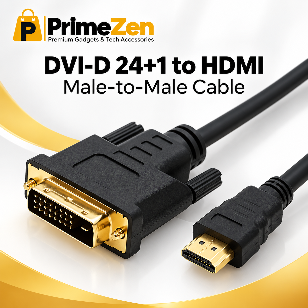 DVI-D 24+1 to HDMI Male-to-Male Cable